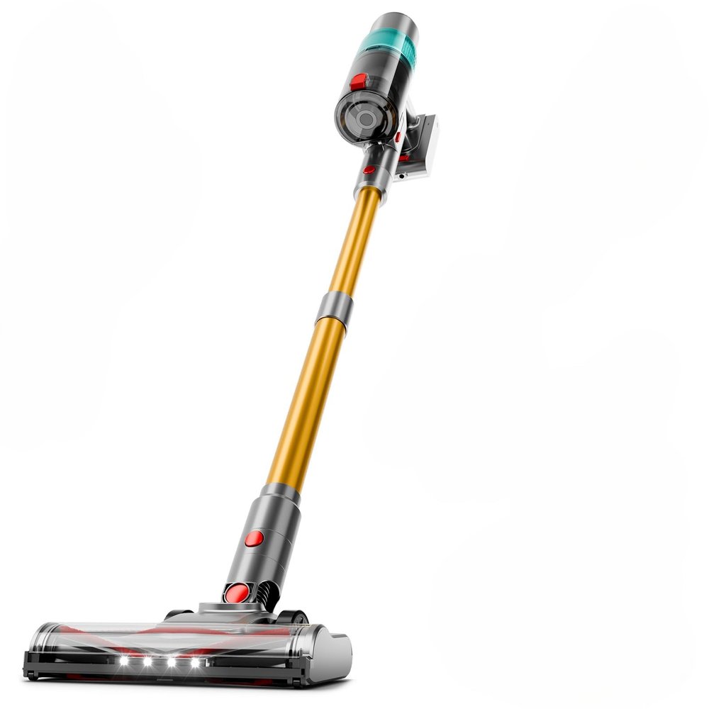 KIKETECH Vacuum Cleaner Self-Standing Touch Screen with LED Headlights Hard Floor & Pet Hair, Multi-Accessories & Long Runtime v16-1105