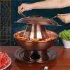 SHSWUD Mongolian Hot Pot BPA-Free Charcoal Hotpot Chinese Traditional Hot Pot Copper Features Cookware for Family Meals(40cm) view 4