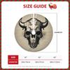 Runner Bull Skull Print Christmas Tree Skirts,Festive Xmas Decor for Indoor Outdoor,Christmas Tree Mat view 3