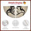Runner Bull Skull Print Christmas Tree Skirts,Festive Xmas Decor for Indoor Outdoor,Christmas Tree Mat view 4