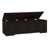 DINZI LVJ Storage Chest, 50 Extra Large Storage Bench with 2 Safety Hinges, Wooden Toy Box with Flip-Top, Large Trunk for Living Room, Playroom, Easy Assembly, Espresso view 1
