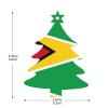 Flag of Guyana Printing Christmas Tree Shape Christmas Decoration Set - Can be Hung on Christmas Trees and Windows - 6-Piece Set view 3