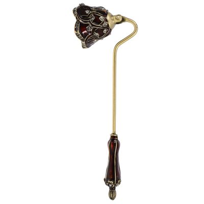 HOMOCONO Vintage Candle Snuffer in Brown Zinc Alloy for Deep Jar Wax