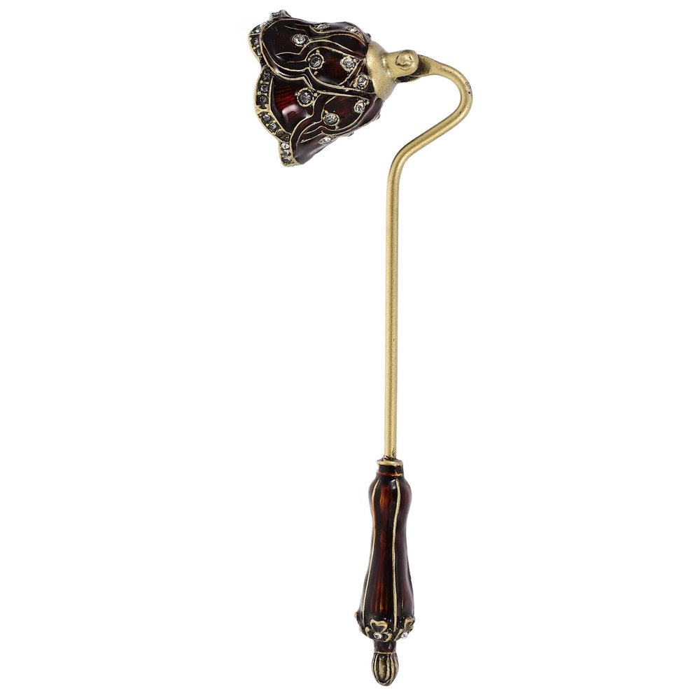 HOMOCONO Vintage Candle Snuffer in Brown Zinc Alloy for Deep Jar Wax