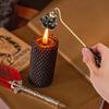 HOMOCONO Vintage Candle Snuffer in Brown Zinc Alloy for Deep Jar Wax view 2