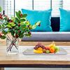 SOLUSTRE Melamine Jewelry Tray with Marble Texture Multifunctional Desk and Food Serving Plate Fashionable Design for Home Storage Tea Serving Fruit Snack Display Suitable for Hotels and view 3