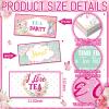24 Designs Tea Party Photo Booth Props Double Sided 11.02 x 5.51'' Photo Booth Props Tea Party Decorations Set DIY Water Proof Selfie Sign PVC Printing for Women Garden Bridal Shower Birthday Supplies view 2