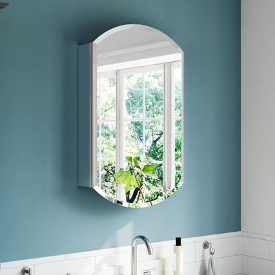 Liimsefy Arched Medicine Cabinet Mirror 20" x 32", Recessed & Surface Mount