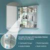 Liimsefy Arched Medicine Cabinet Mirror 20" x 32", Recessed & Surface Mount view 4