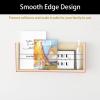 Double Wide Brochure Holder Storage Stand for Book Display, Wooden Magazine Wall Rack, Kids Room Drawing Books Organizer, Easy to Assemble(40cm(15 3/4")) view 4