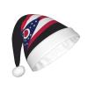 DUWAA Ohio State Flag Print Cozy Christmas Hats For Women, Warm Plush Santa Hat Adult, For New Year Festive Party Wear view 2