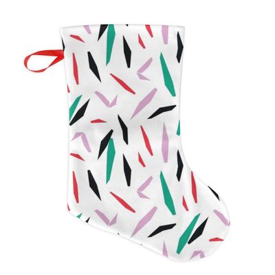 Botas Navideas White and Purple Lines Christmas Stockings Gifts Stockings Christmas Stocking Stuffers Family for Men 18 12 inch
