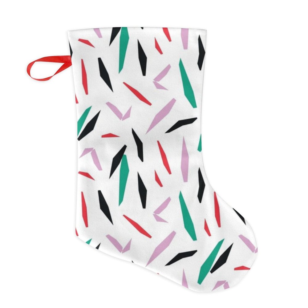 Botas Navideas White and Purple Lines Christmas Stockings Gifts Stockings Christmas Stocking Stuffers Family for Men 18 12 inch