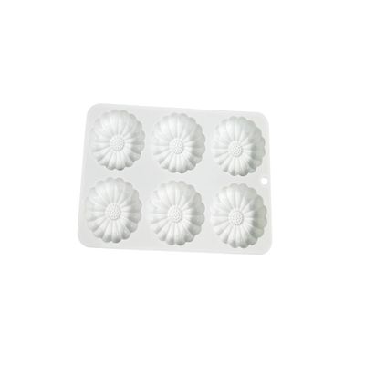 3-Pack Silicone Mold Set, 6-Cavity Flower Daisy Shapes for Baking Fondant Chocolate Mousse Cake Decorating Supplies