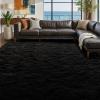 10x14 Ft Extra Large Shag Rugs for Living Room, Ultra Soft Fluffy Furry Area Rugs for Bedroom Indoor Floor, Aesthetic Carpet for Kids Home Decor (Black) view 3