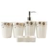 Bathroom Accessory Sets Bathroom Accessories Set 5 Pcs Soap Dispenser Toothbrush Holder Tumbler Dish Modern Decor Housewarming Rustic Decor(Silver) view 1