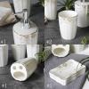 Bathroom Accessory Sets Bathroom Accessories Set 5 Pcs Soap Dispenser Toothbrush Holder Tumbler Dish Modern Decor Housewarming Rustic Decor(Silver) view 4