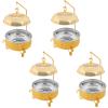 Gouden Chafing Dishes voor Buffet 2-pack, 10 liter roestvrijstalen schalenset met hangende deksel, ronde voedselwarmers voor feesten, luxe chafing dishes en warmers voor banketten en bruiloften ( ) view 1