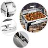 ZREVSB Roestvrijstalen Chafing Dish, Catering buffetwarmerset, voedselschaal, voor dienblad, keukenfeest, dineren, view 3