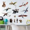 How to Train Your Dragon Wall Decals - Set of 13 Removable Vinyl Stickers for Kids Bedroom Playroom Bathroom - Peel and Stick Room Dcor view 1