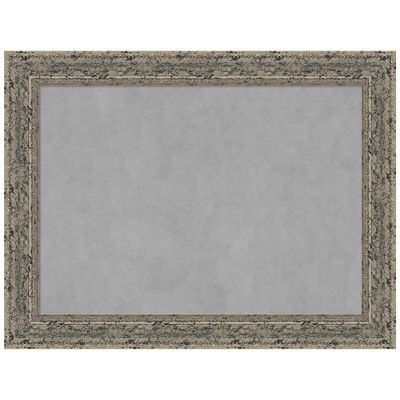 Amanti Art Silver Framed Magnetic Board, 33x25, Traditional Office Decor