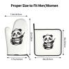 WZYWHJ Baby Panda Eating Food Printed Oven Mitts and Pot Holders Set for Cooking, Microwave, Grilling - with Lanyard Design view 3