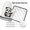 WZYWHJ Baby Panda Eating Food Printed Oven Mitts and Pot Holders Set for Cooking, Microwave, Grilling - with Lanyard Design view 4
