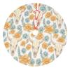 Bull Skull & Floral Christmas Tree Skirt Double-Layer Thicken Pine Needle Tree Mat Decoration 48" view 1