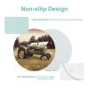 Old Tractor Photo Farm Tempered Glass Cutting Board Kitchen Counter Protector Round Chopping Mat Perfect for Bread Meat Veggies Fruit & More (Diameter: 7.6) view 3