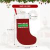 AMZWZSH Christmas Stockings, Dont Like Me, Fuck Off, Problem Solved Xmas Stockings, 18" Large Xmas Stocking, Christmas Party Fireplace Family Hanging Stocking Decorations(Red White) view 3