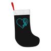 AMZWZSH Christmas Stockings, Cervical Cancer Ribbon Xmas Stockings, 18" Large Xmas Stocking, Christmas Party Fireplace Family Hanging Stocking Decorations(Black White) view 1