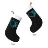 AMZWZSH Christmas Stockings, Cervical Cancer Ribbon Xmas Stockings, 18" Large Xmas Stocking, Christmas Party Fireplace Family Hanging Stocking Decorations(Black White) view 2