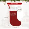 AMZWZSH Christmas Stockings, If You Can Read This You're Too Close Xmas Stockings, 18" Large Xmas Stocking, Christmas Party Fireplace Family Hanging Stocking Decorations(Red White) view 3