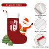 AMZWZSH Christmas Stockings, Jiu Jitsu USA Flag Xmas Stockings, 18" Large Xmas Stocking, Christmas Party Fireplace Family Hanging Stocking Decorations(Red White) view 4