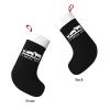 AMZWZSH Christmas Stockings, I'd Smoke That Patriot BBQ Xmas Stockings, 18" Large Xmas Stocking, Christmas Party Fireplace Family Hanging Stocking Decorations(Black White) view 2