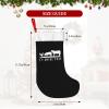 AMZWZSH Christmas Stockings, I'd Smoke That Patriot BBQ Xmas Stockings, 18" Large Xmas Stocking, Christmas Party Fireplace Family Hanging Stocking Decorations(Black White) view 3
