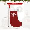 AMZWZSH Christmas Stockings, Not of This World Christian Jesus Xmas Stockings, 18" Large Xmas Stocking, Christmas Party Fireplace Family Hanging Stocking Decorations(Red White) view 3