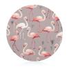 Pink Flamingo Pattern Tempered Glass Cutting Board Kitchen Counter Protector Round Chopping Mat Perfect for Bread Meat Veggies Fruit & More (Diameter: 7.6) view 1
