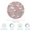 Pink Flamingo Pattern Tempered Glass Cutting Board Kitchen Counter Protector Round Chopping Mat Perfect for Bread Meat Veggies Fruit & More (Diameter: 7.6) view 2
