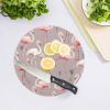 Pink Flamingo Pattern Tempered Glass Cutting Board Kitchen Counter Protector Round Chopping Mat Perfect for Bread Meat Veggies Fruit & More (Diameter: 7.6) view 4