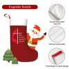 AMZWZSH Christmas Stockings, United Methodist Church Xmas Stockings, 18" Large Xmas Stocking, Christmas Party Fireplace Family Hanging Stocking Decorations(Red White) view 4