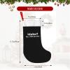 AMZWZSH Christmas Stockings, Idaho No You Da Ho Xmas Stockings, 18" Large Xmas Stocking, Christmas Party Fireplace Family Hanging Stocking Decorations(Black White) view 3