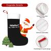 AMZWZSH Christmas Stockings, Idaho No You Da Ho Xmas Stockings, 18" Large Xmas Stocking, Christmas Party Fireplace Family Hanging Stocking Decorations(Black White) view 4