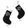 AMZWZSH Christmas Stockings, Jesus Loves You Bro Xmas Stockings, 18" Large Xmas Stocking, Christmas Party Fireplace Family Hanging Stocking Decorations(Black White) view 2