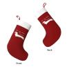 AMZWZSH Christmas Stockings, Ask Me About My Weiner Dog Xmas Stockings, 18" Large Xmas Stocking, Christmas Party Fireplace Family Hanging Stocking Decorations(Red White) view 2