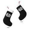 AMZWZSH Christmas Stockings, in My Boy Mom Era Xmas Stockings, 18" Large Xmas Stocking, Christmas Party Fireplace Family Hanging Stocking Decorations(Black White) view 2