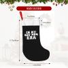 AMZWZSH Christmas Stockings, in My Boy Mom Era Xmas Stockings, 18" Large Xmas Stocking, Christmas Party Fireplace Family Hanging Stocking Decorations(Black White) view 3