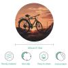 Road Bicycle Tempered Glass Cutting Board Kitchen Counter Protector Round Chopping Mat Perfect for Bread Meat Veggies Fruit & More (Diameter: 7.6) view 2