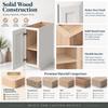 RTA Solid Wood Base Cabinet with Soft-Close Door & Adjustable Shelf, Kitchen Storage Organizer, Pantry Cabinet, Bathroom Vanity, Entryway ,Office Storage (NT-Origami White, 15"W x 24"D x 34.5"H) view 4