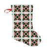 Festive Christmas Design Christmas Hanging Stocking Plush Stocking Decor Red Green Retro Quilt Festive Printed Design Cozy Winter Accessory Decorations Indoor Stockings 18X12 Inches(1 Pack) view 1